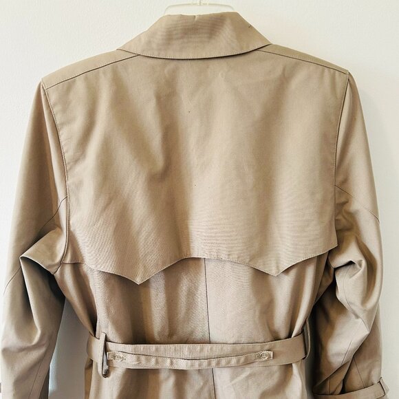 London Fog Womans Tan All Seasons Trench Coat with Zip Out Lining -  Size 10 - Picture 4 of 7